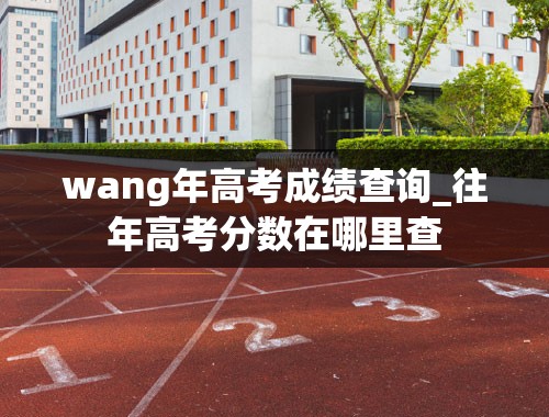 wang年高考成绩查询_往年高考分数在哪里查